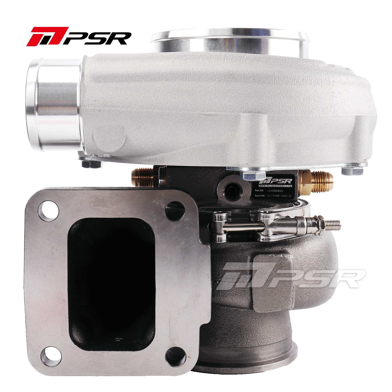 Pulsar Turbo PSR 5855A Curved Point Milled Compressor Wheel Dual Ball Bearing Turbocharger HP Rating 770 by Pulsar Turbo available at Torque Lab