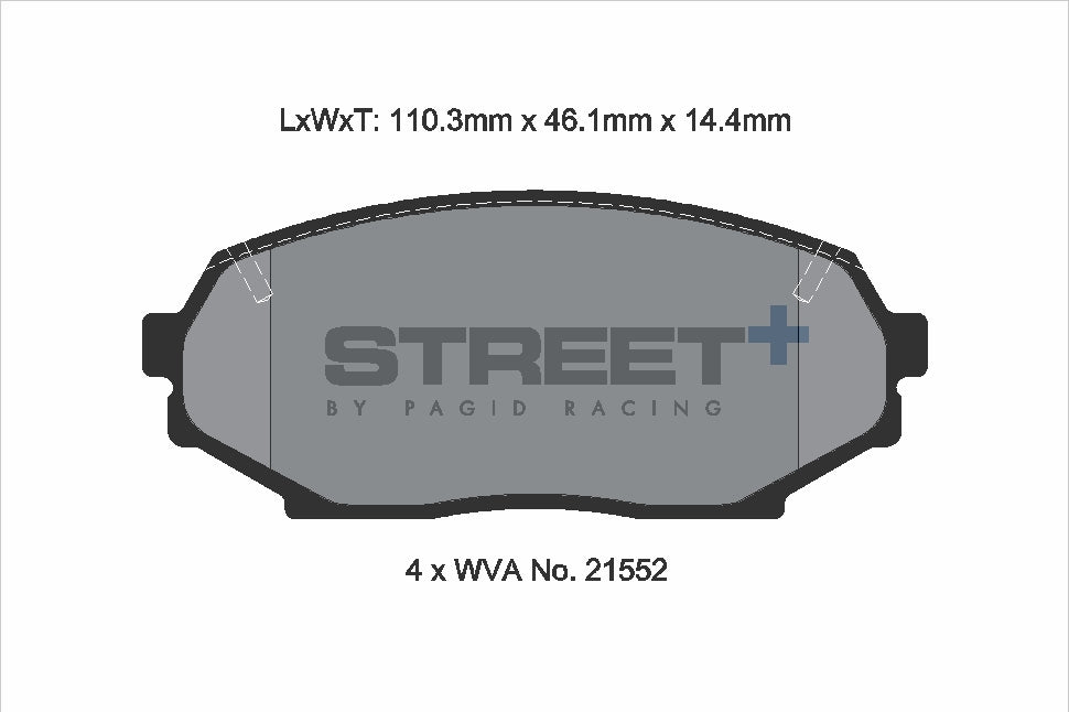 Pagid Racing Street+ Brake Pads - Front | T8157SP2001 - Pagid Racing brake pads