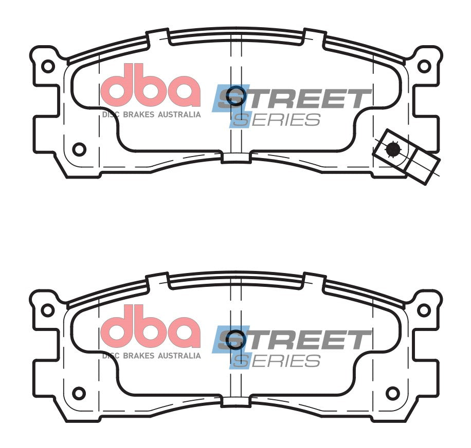 DB1222SS - DBA Street Series Brake Pads; Rear