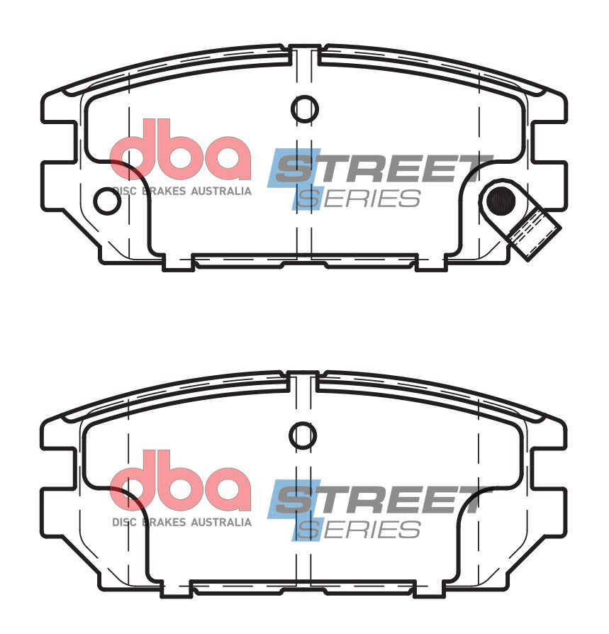 DB1238SS - DBA Street Series Brake Pads; Rear