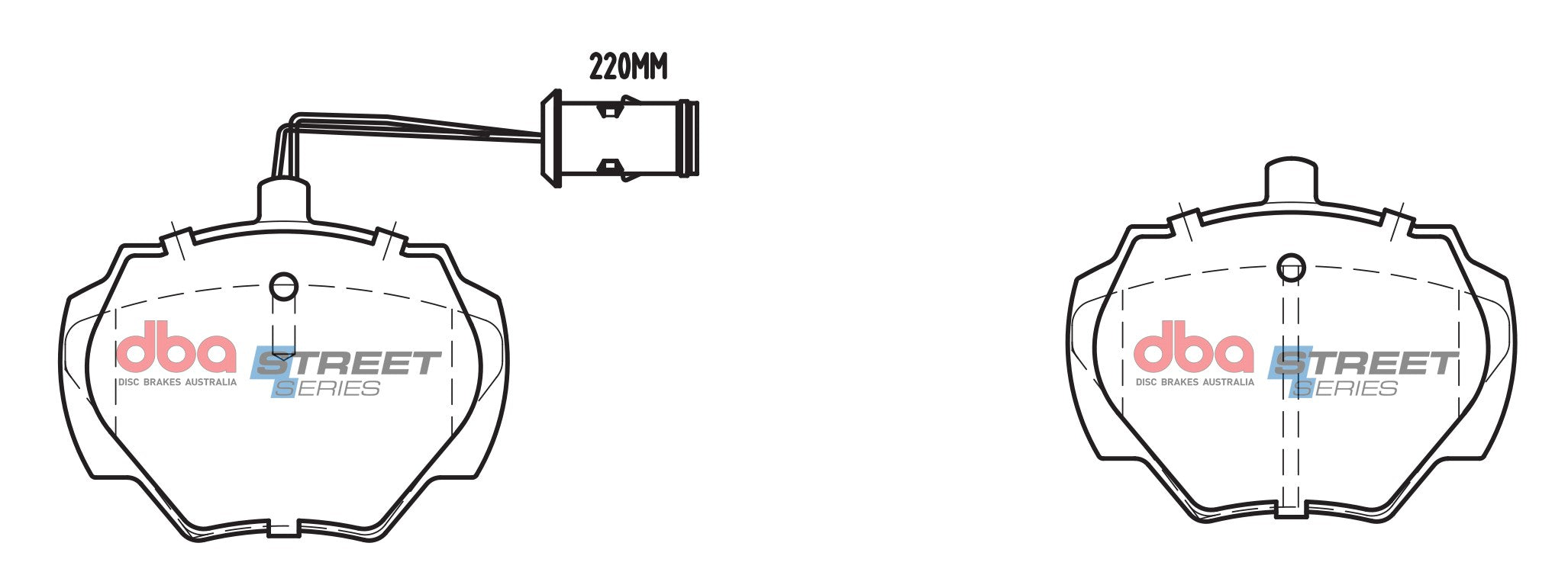 DB1285SS - DBA Street Series Brake Pads; Rear