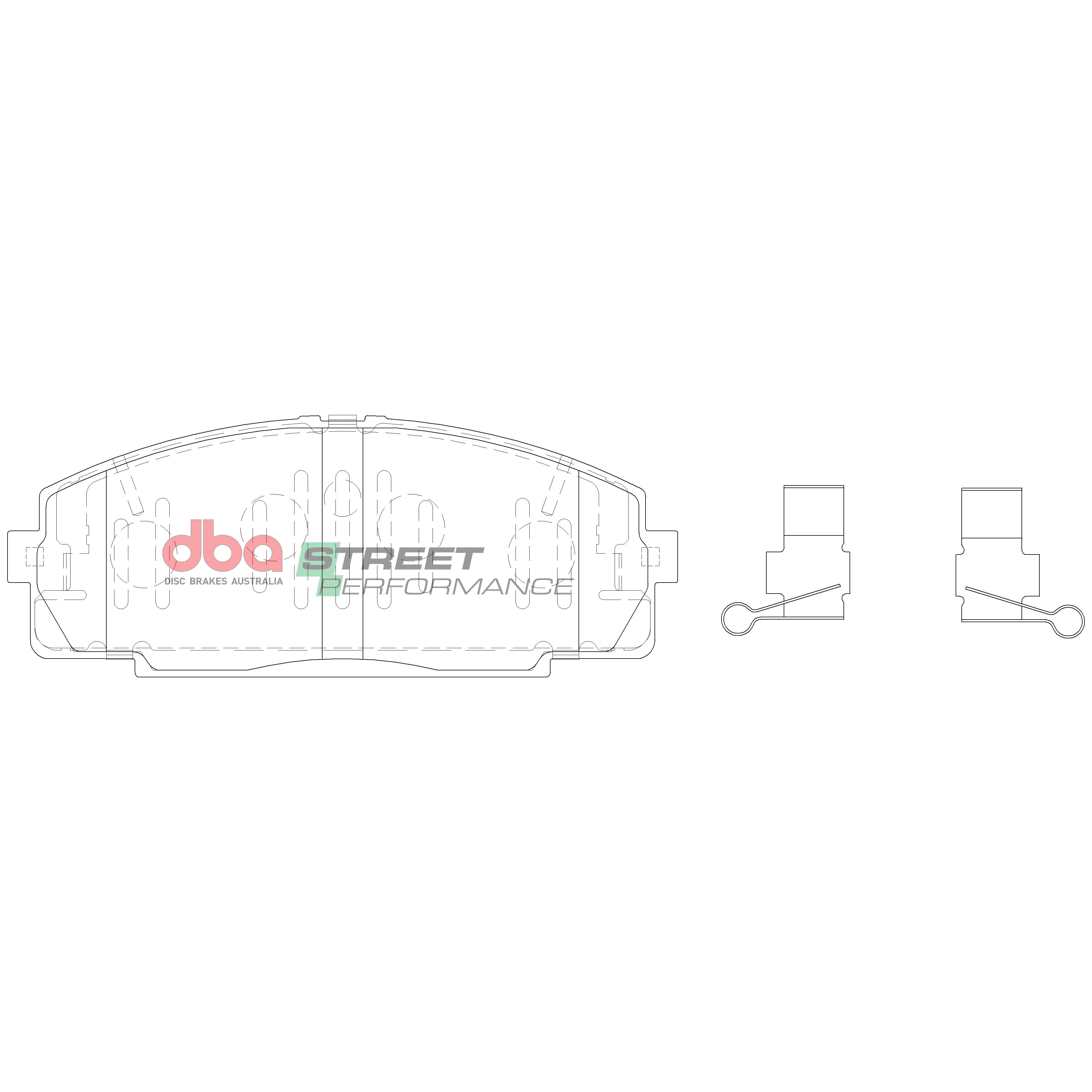 DB1328SP - DBA Street Performance Brake Pads; Front