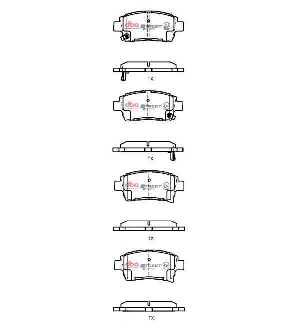 DB1422SSEV - DBA Street Series EV Brake Pads; Front