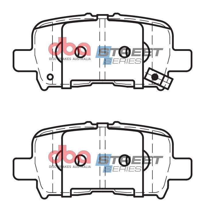 DB1440SS - DBA Street Series Brake Pads; Rear
