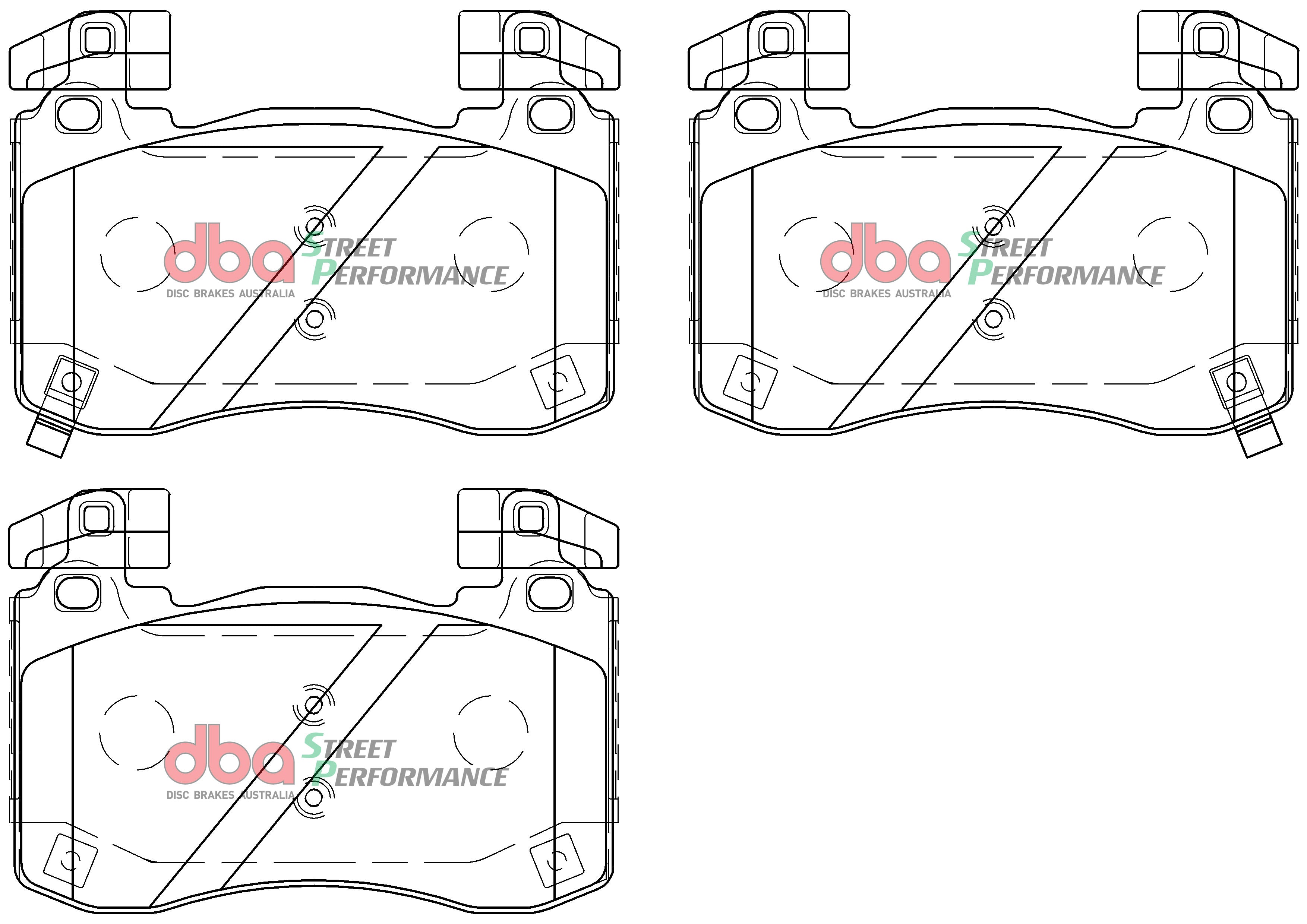 DB15003SP - DBA Street Performance Brake Pads; Front