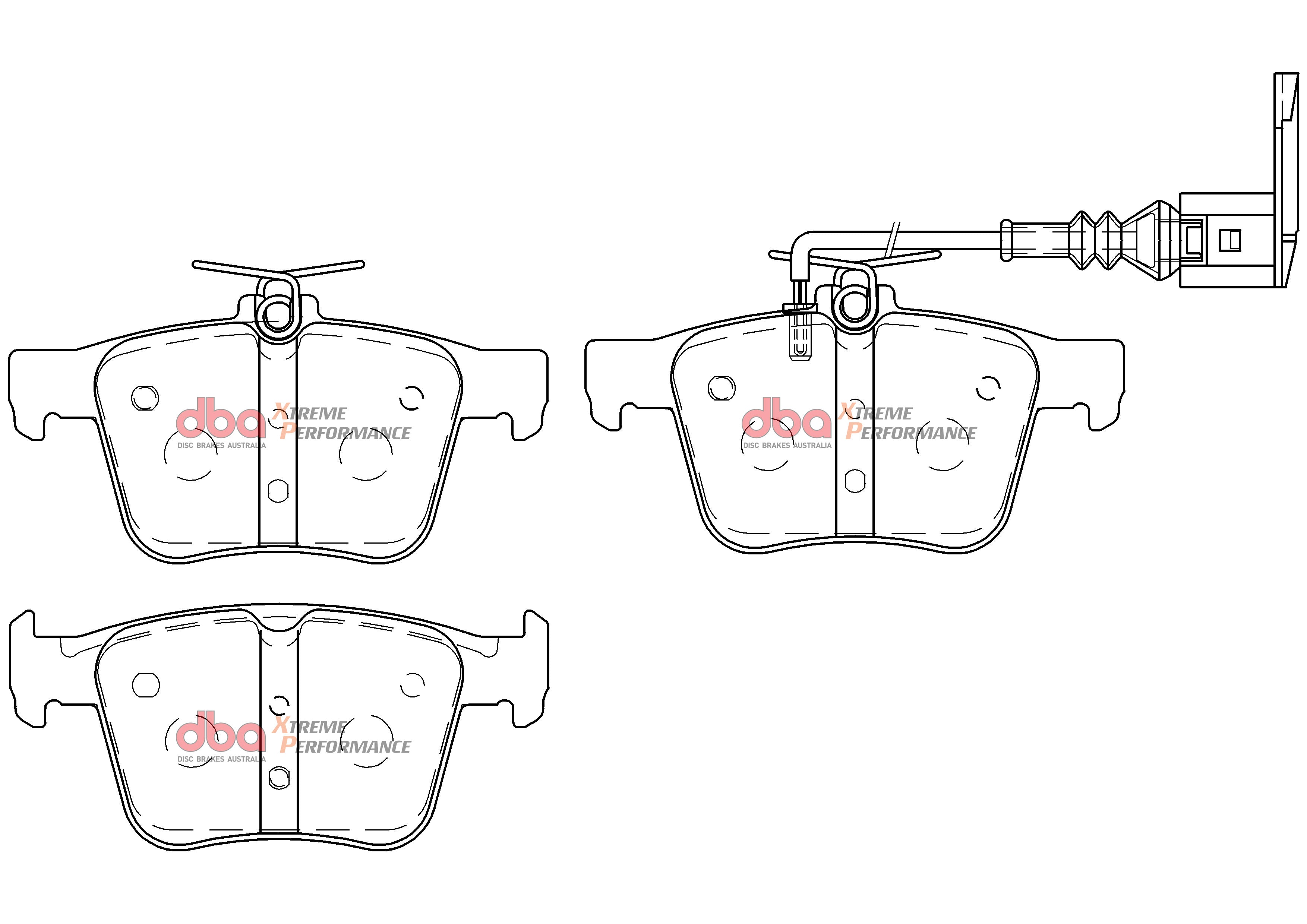 DB15006XP - DBA Xtreme Performance Brake Pads; Rear