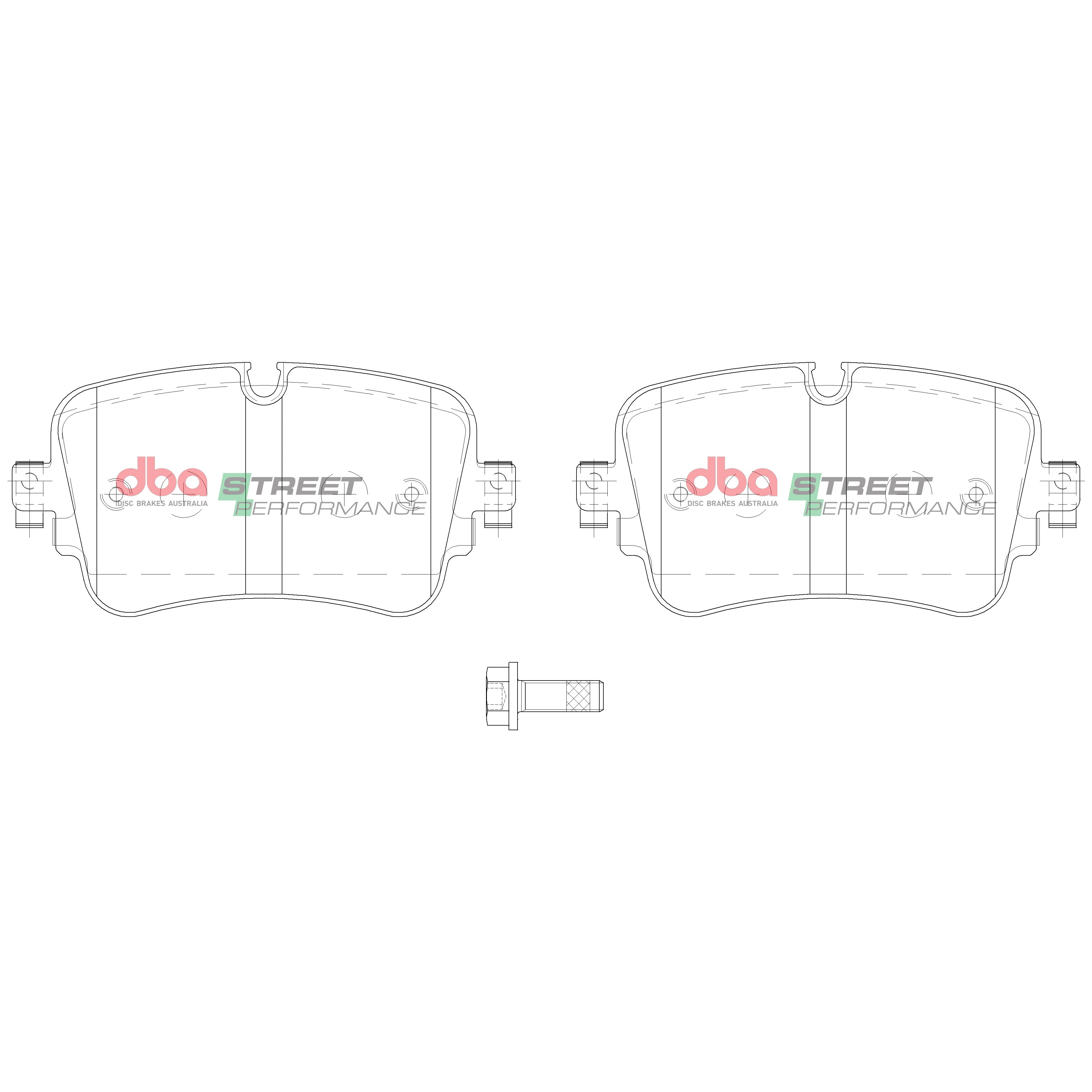DB15031SP - DBA Street Performance Brake Pads; Rear