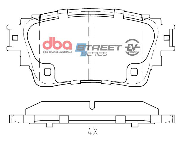 DB15049SSEV - DBA Street Series EV Brake Pads; Rear