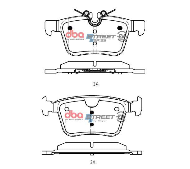 DB15059SSEV - DBA Street Series EV Brake Pads; Rear