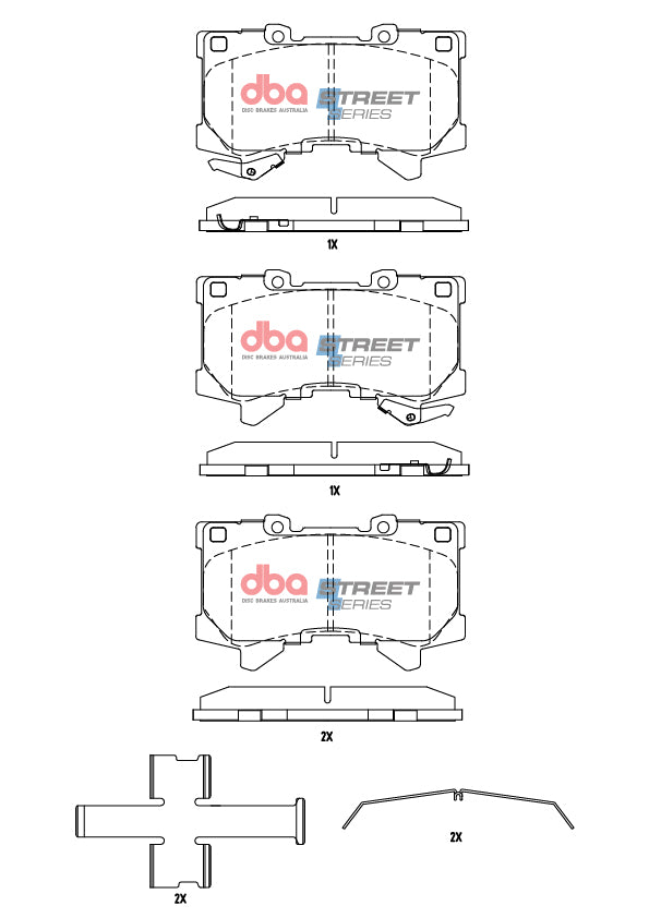 DB15077SS - DBA Street Series Brake Pads; Front