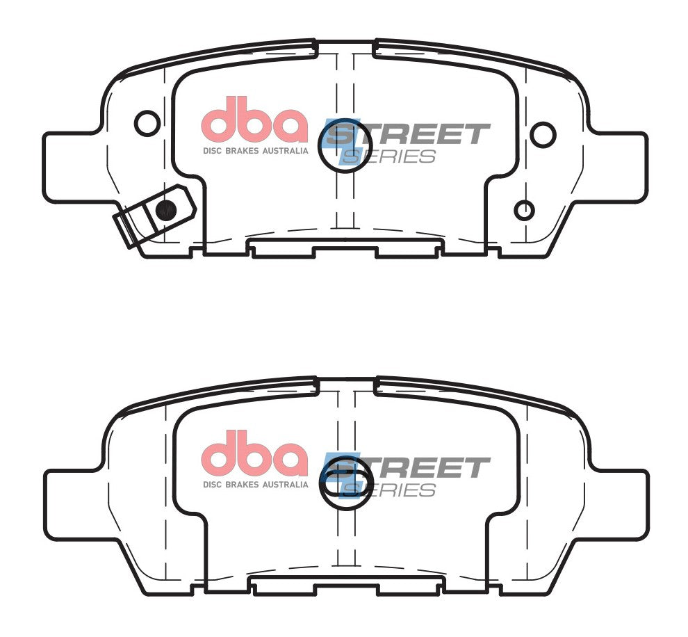 DB1509SS - DBA Street Series Brake Pads; Rear