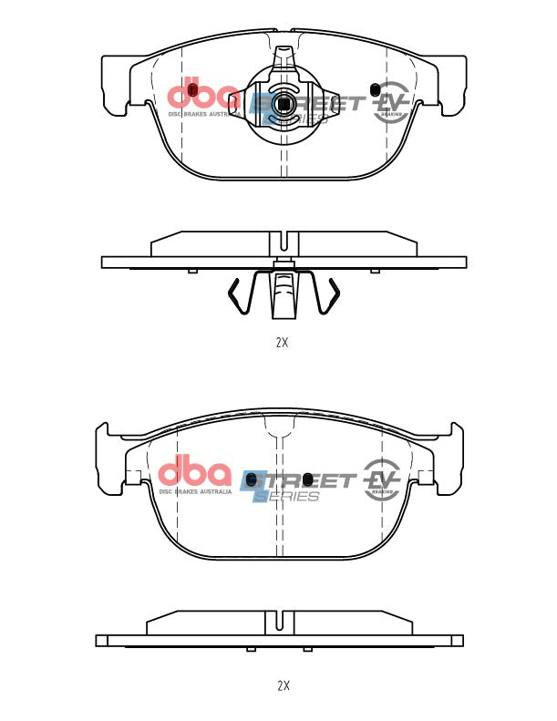 DB15116SSEV - DBA Street Series EV Brake Pads; Front