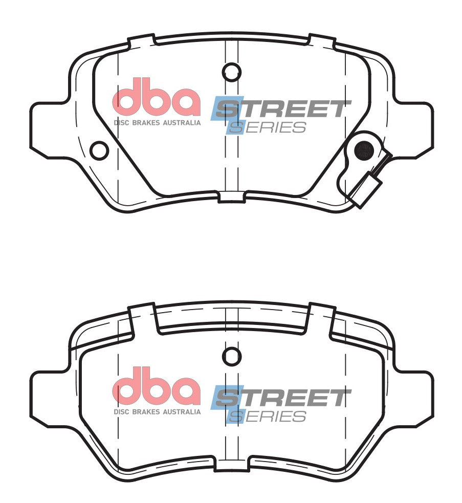 DB1511SS - DBA Street Series Brake Pads; Rear