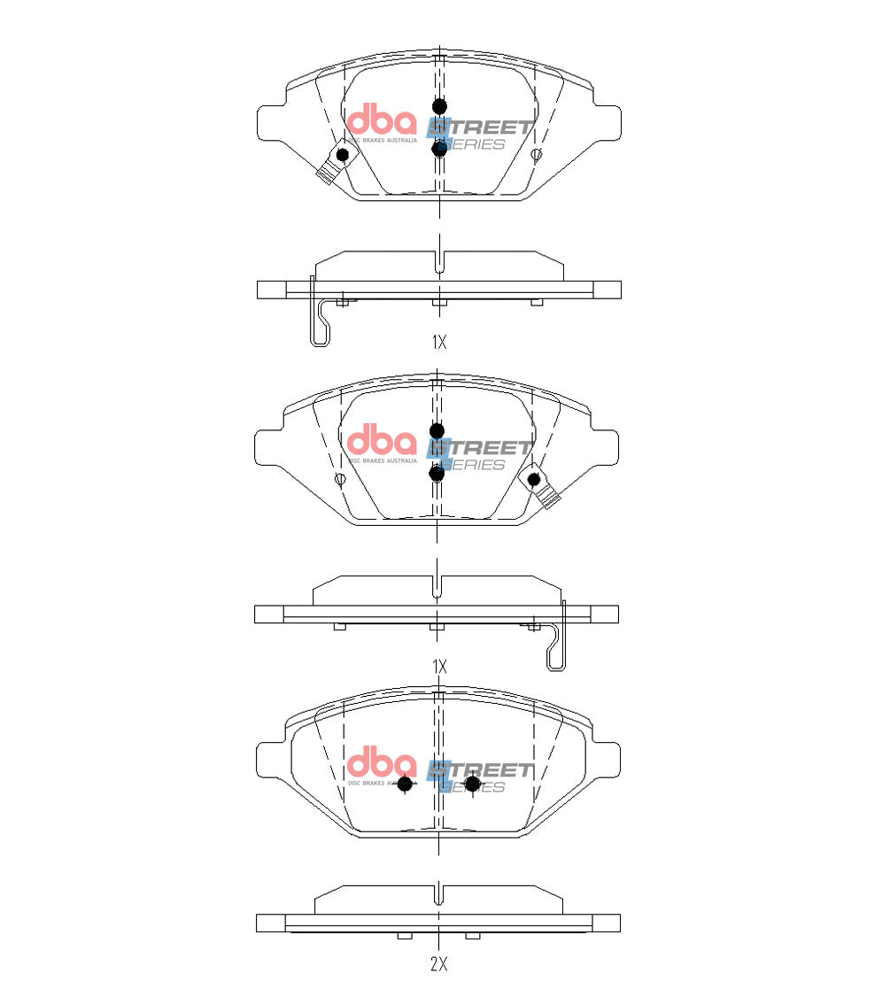 DB15140SS - DBA Street Series Brake Pads; Front