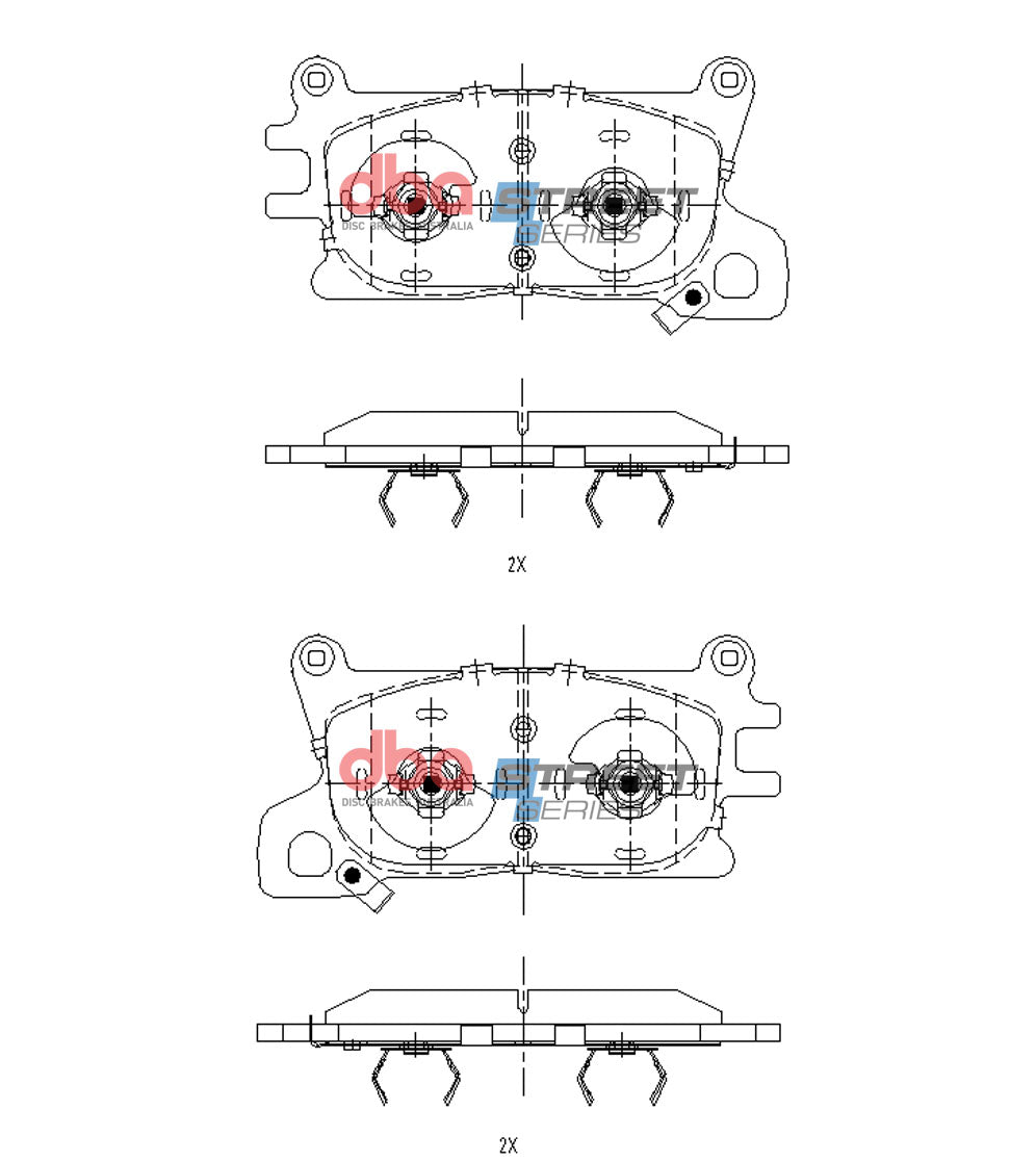 DB15141SS - DBA Street Series Brake Pads; Front
