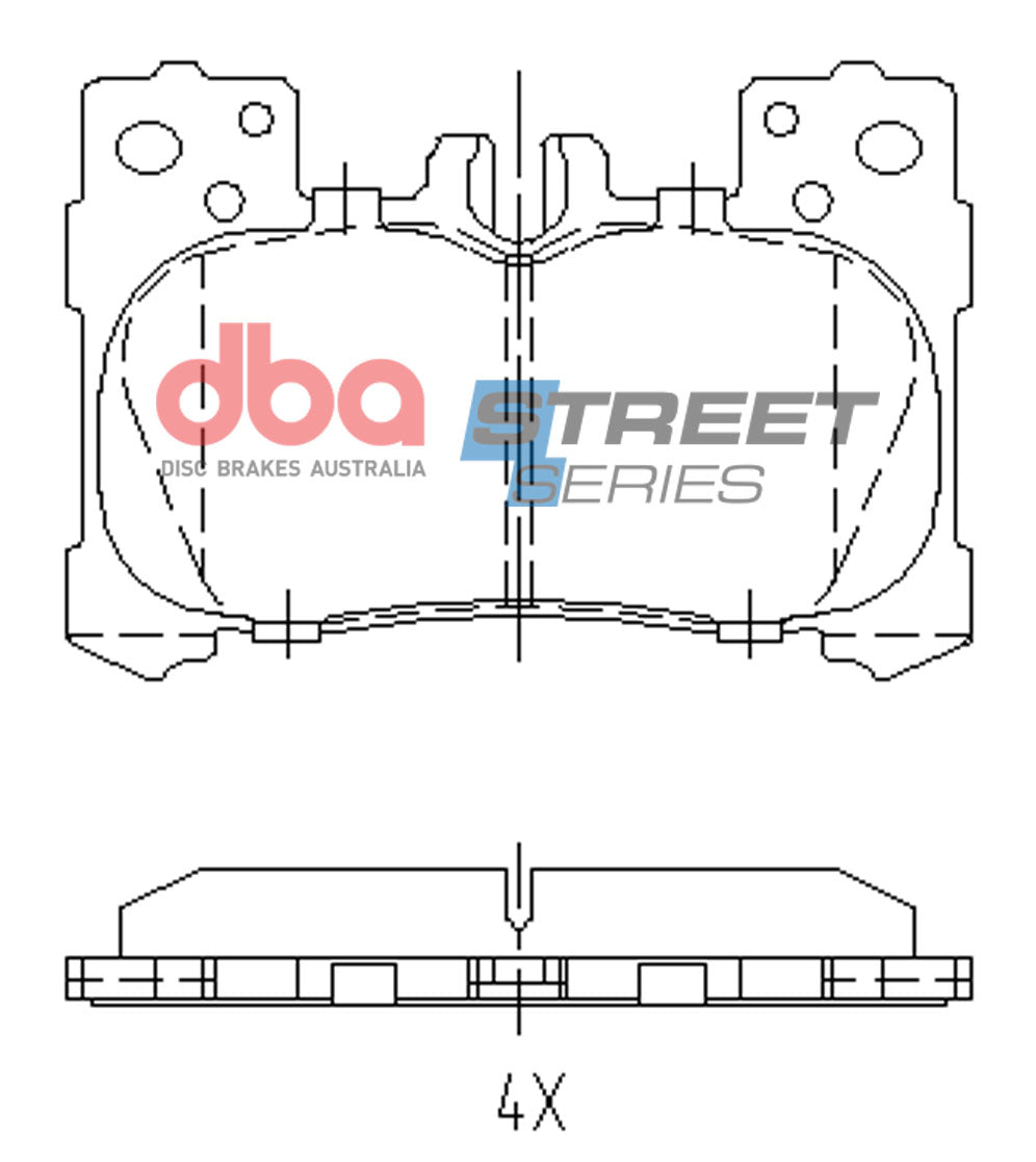 DB15151SS - DBA Street Series Brake Pads; Rear
