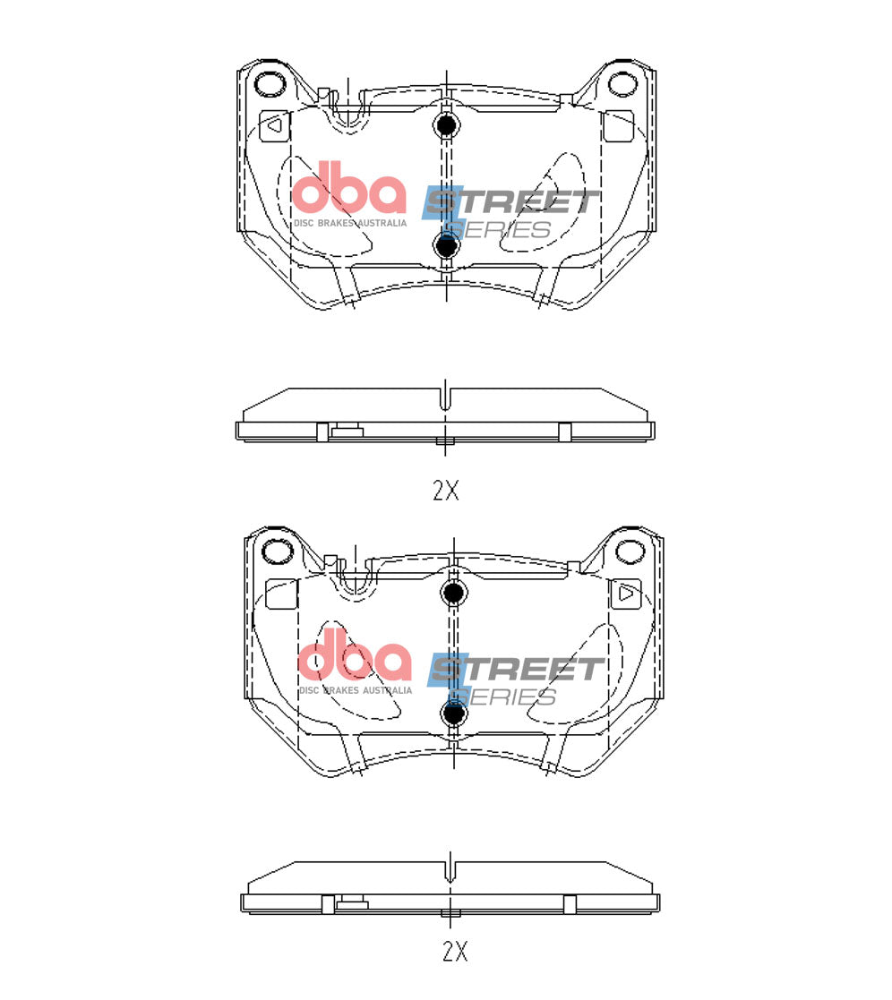 DB15153SS - DBA Street Series Brake Pads; Front