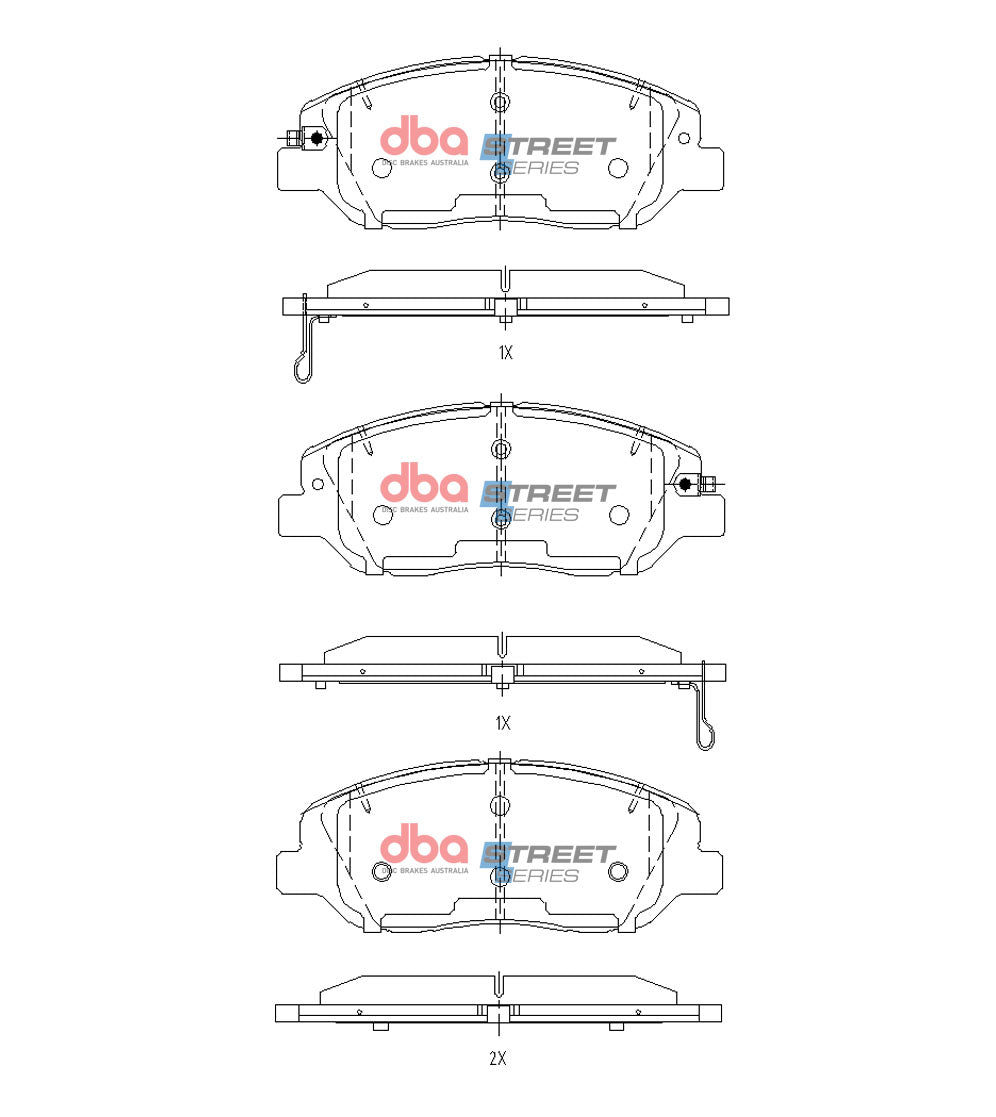 DB15156SS - DBA Street Series Brake Pads; Front