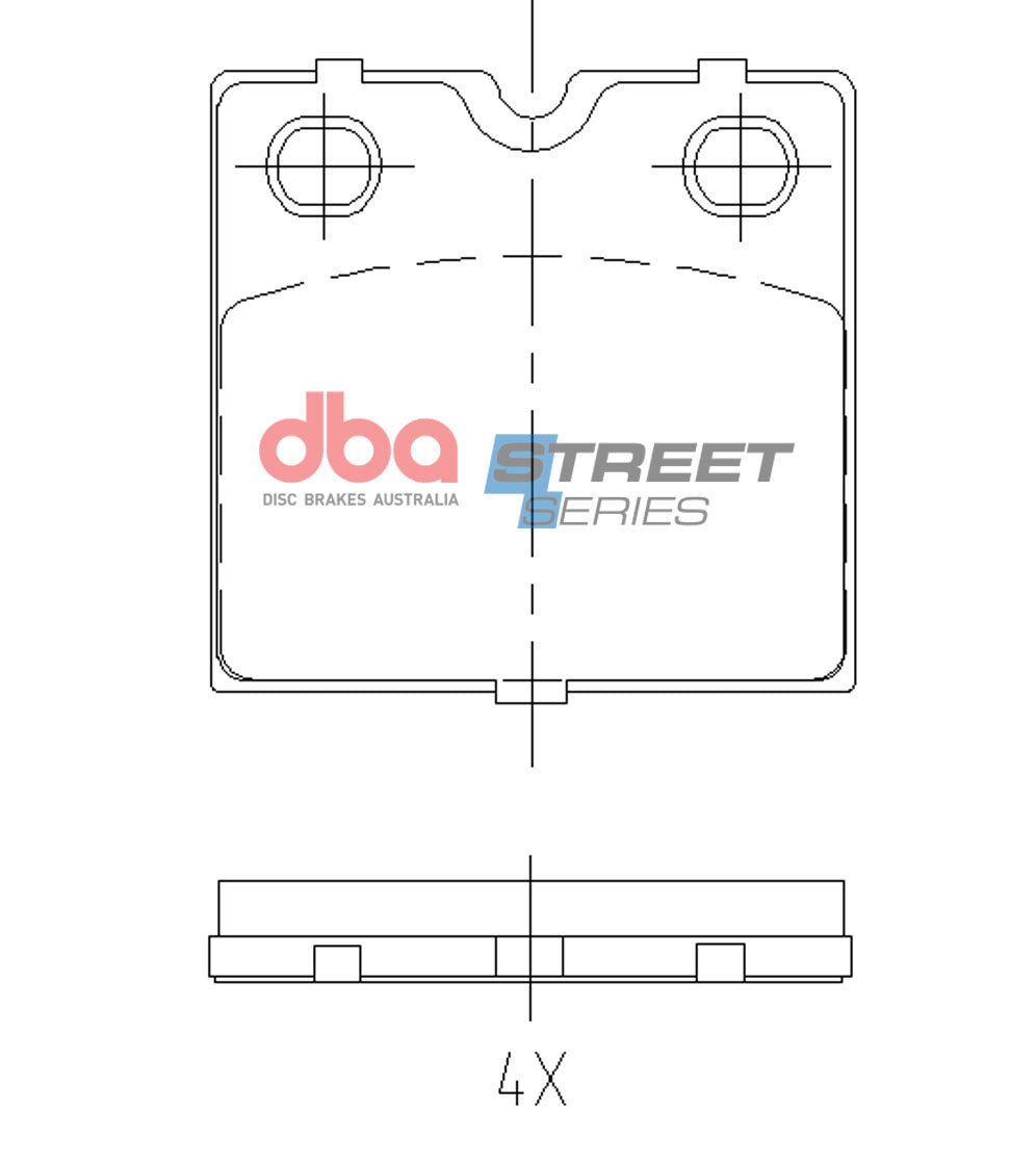 DB15163SS - DBA Street Series Brake Pads; Front