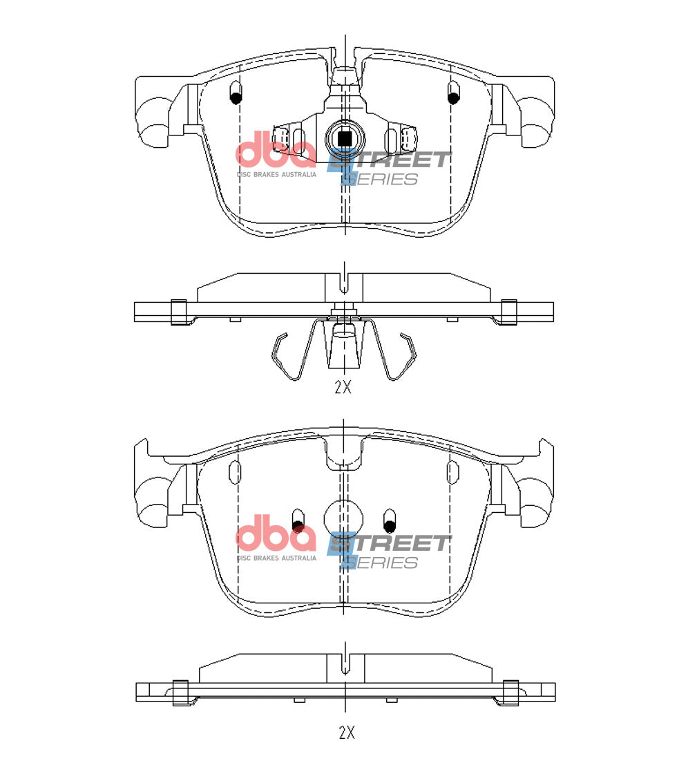 DB15164SS - DBA Street Series Brake Pads; Front
