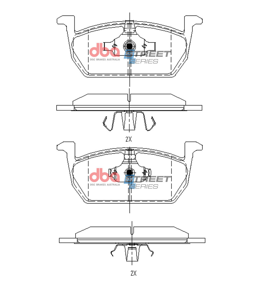 DB15168SS - DBA Street Series Brake Pads; Front