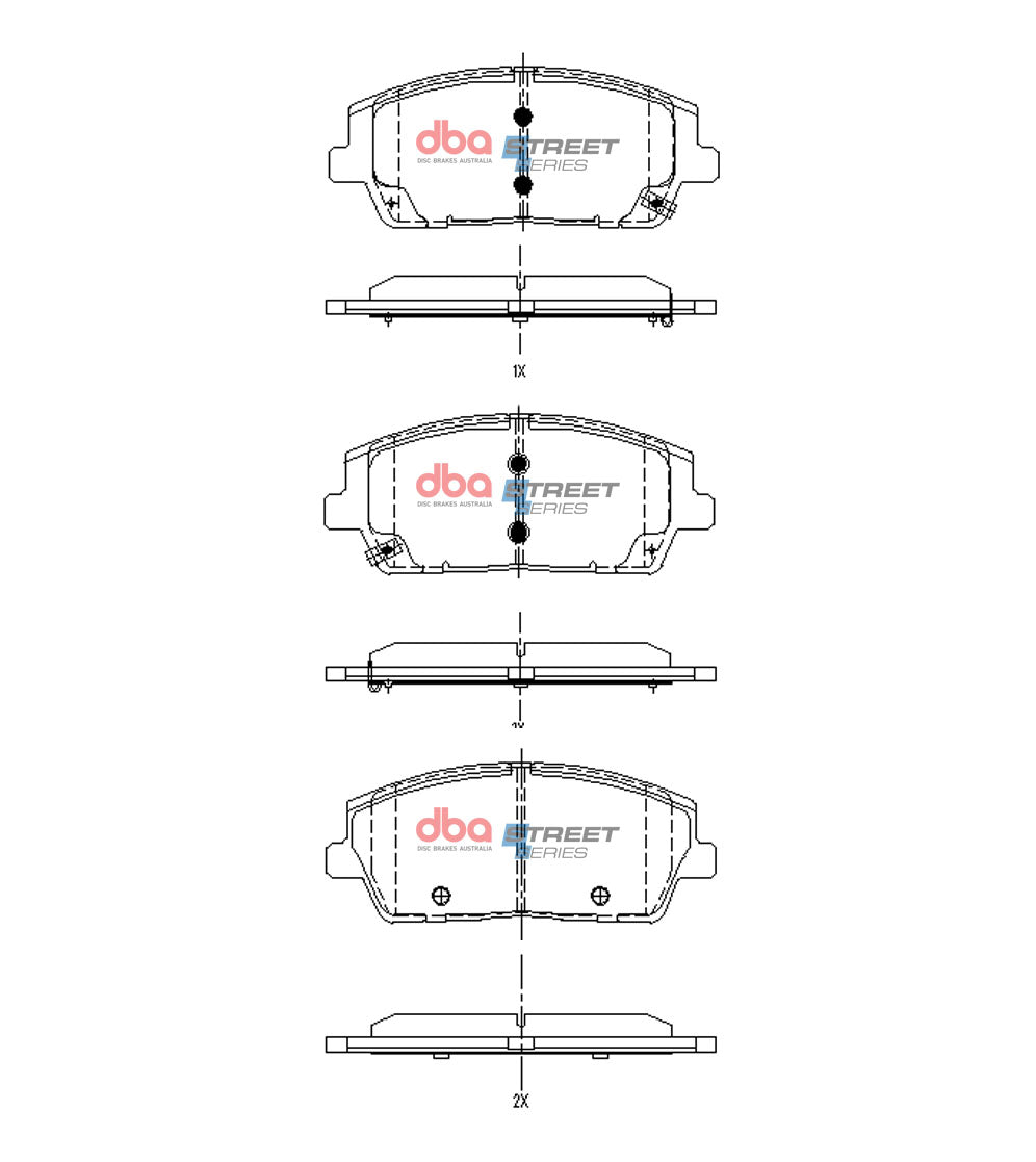 DB15169SS - DBA Street Series Brake Pads; Front