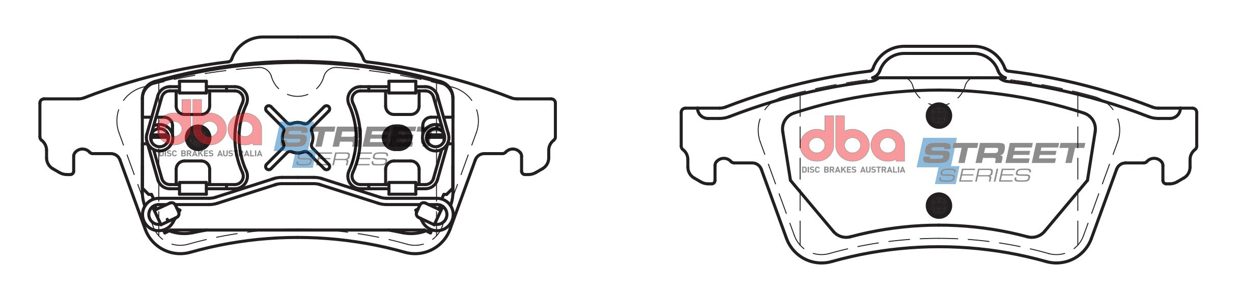 DB1665SS - DBA Street Series Brake Pads; Rear