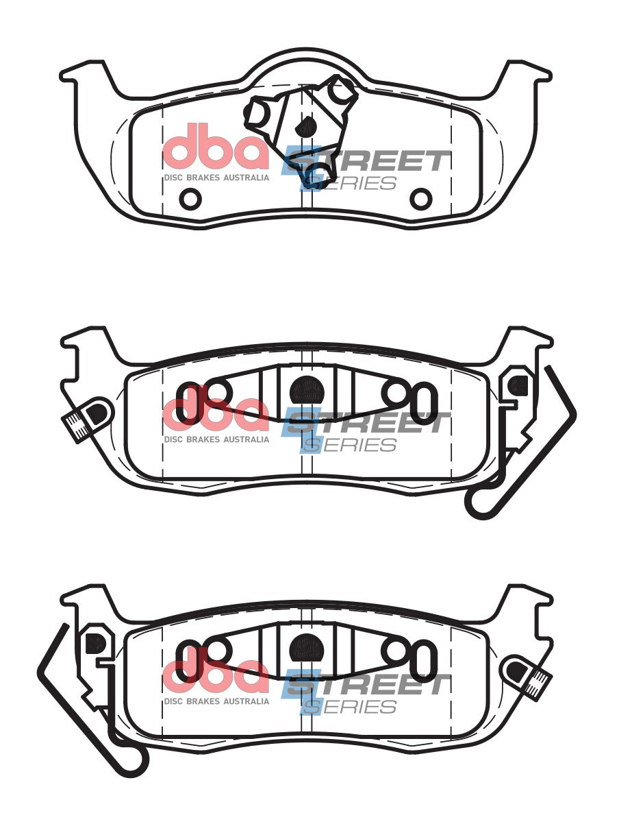 DB1685SS - DBA Street Series Brake Pads; Rear