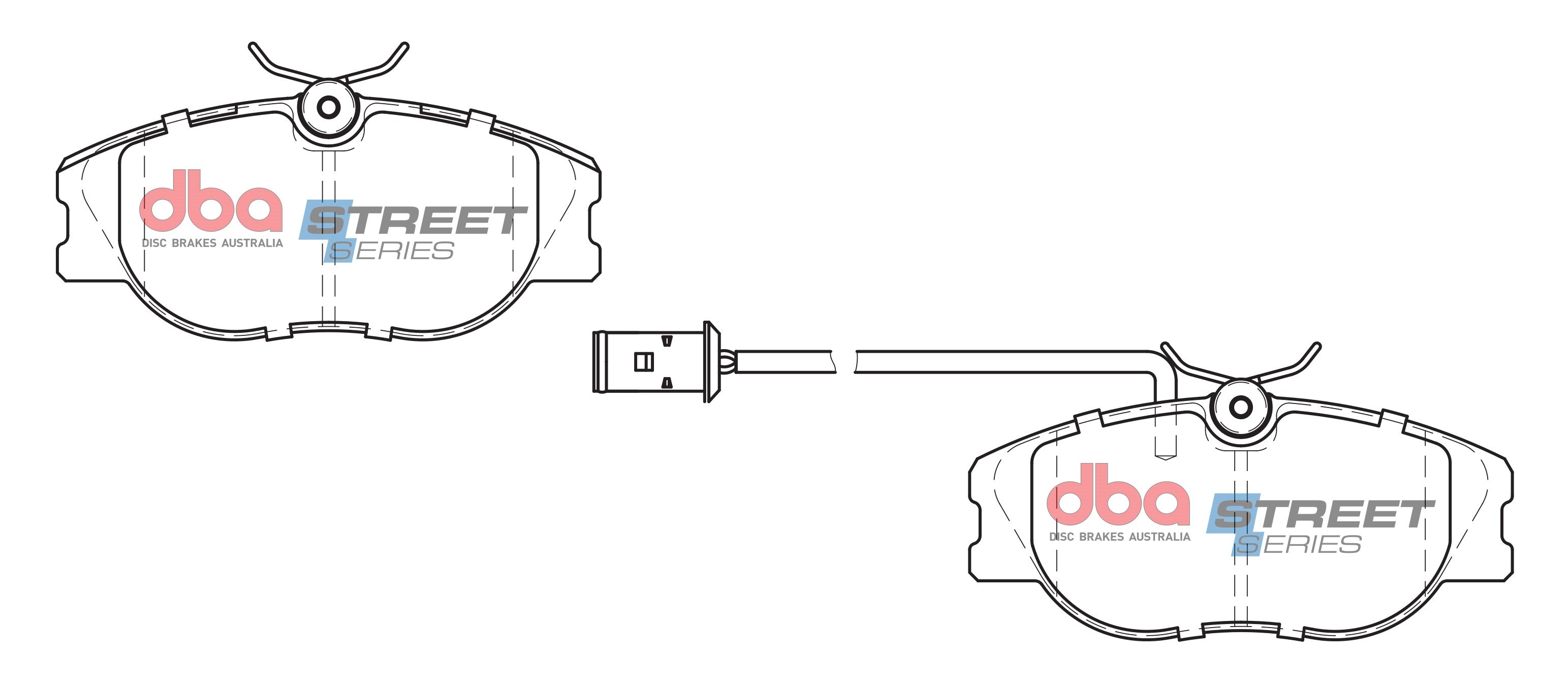 DB1704SS - DBA Street Series Brake Pads; Front