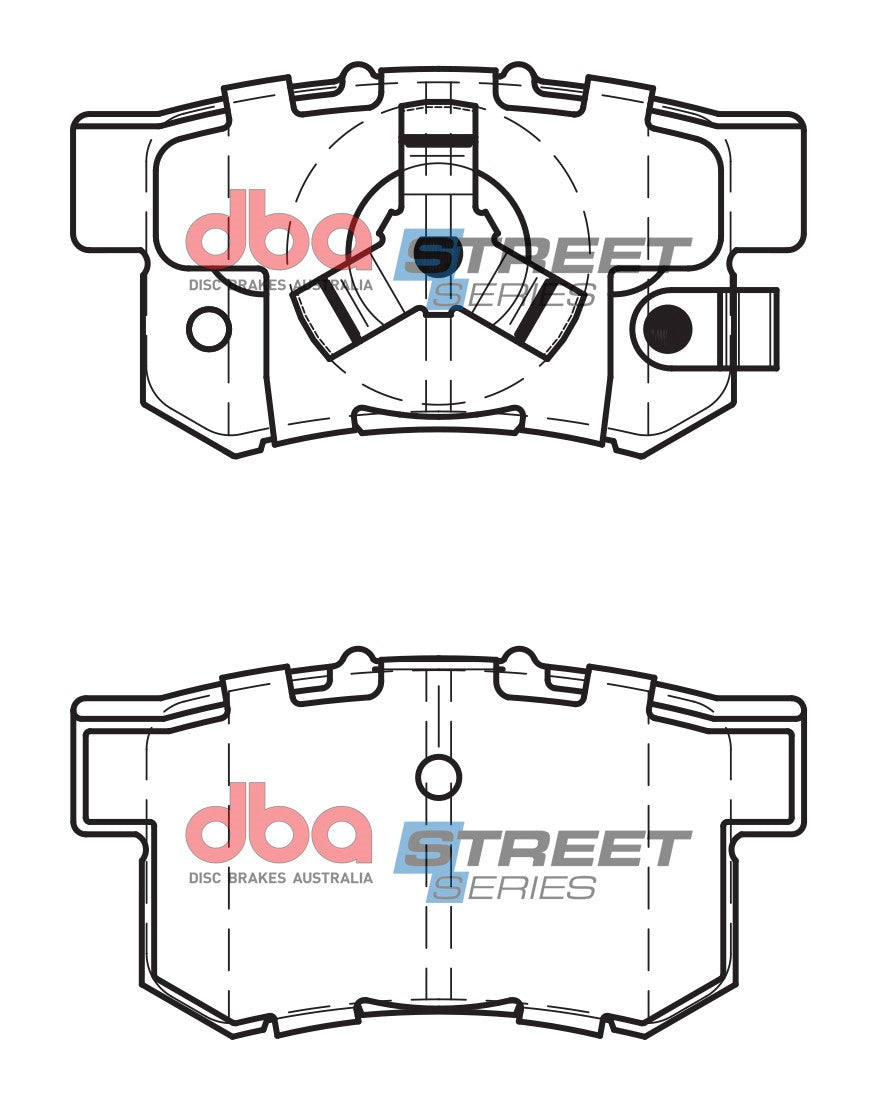 DB1728SS - DBA Street Series Brake Pads; Rear
