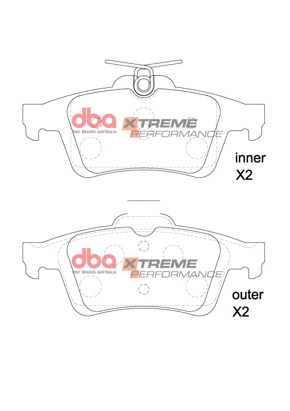 DB1763XP DBA Xtreme Performance Rear Brake Pads – Ford Focus RS Mk3