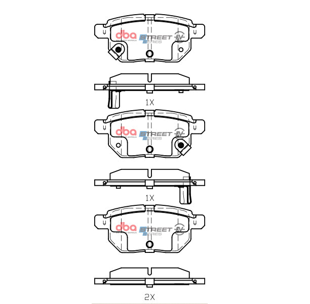 DB1786SSEV - DBA Street Series EV Brake Pads; Rear