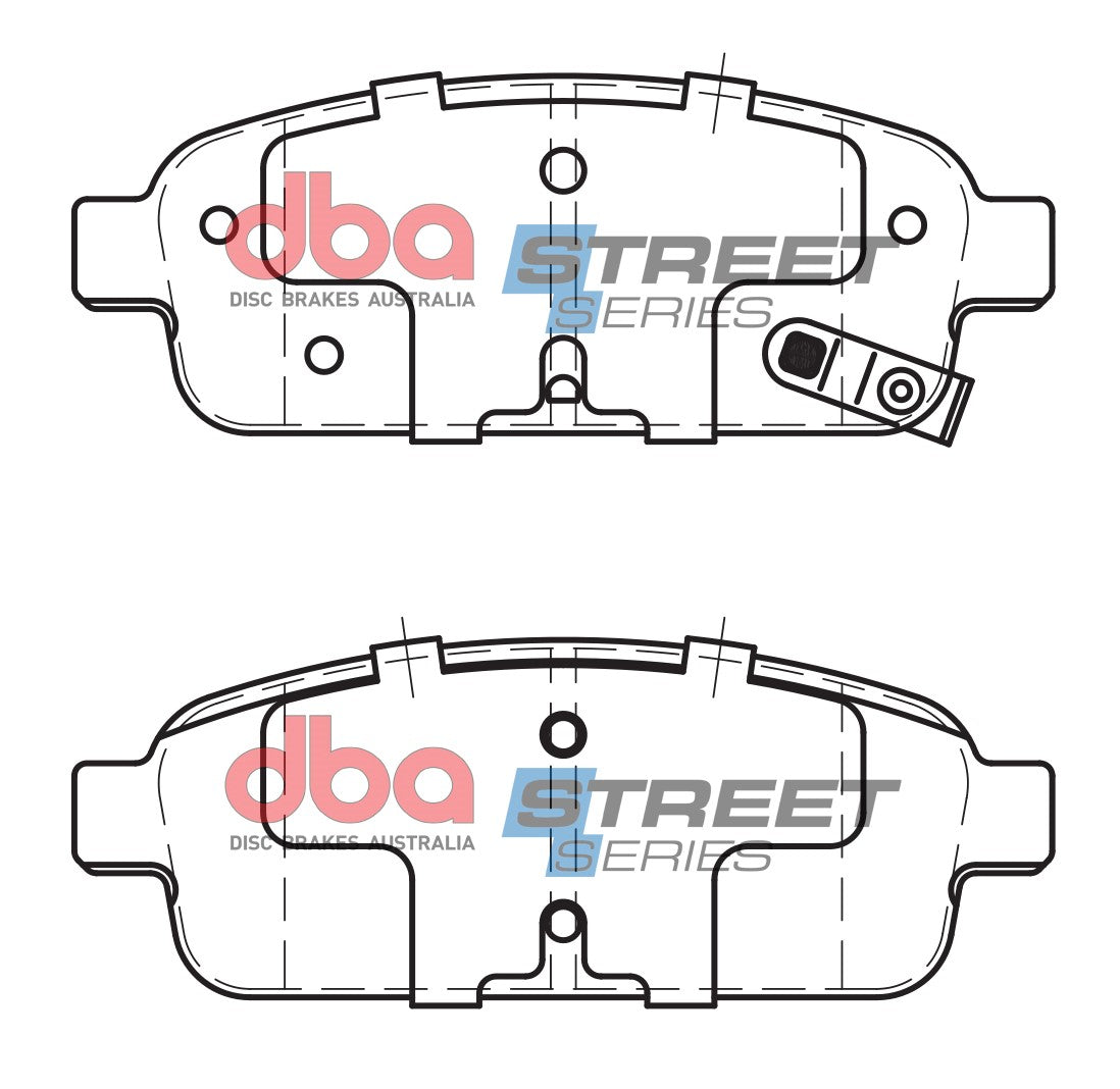 DB1990SS - DBA Street Series Brake Pads; Rear