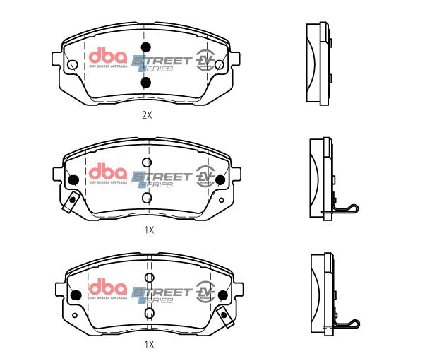DB2174SSEV - DBA Street Series EV Brake Pads; Front