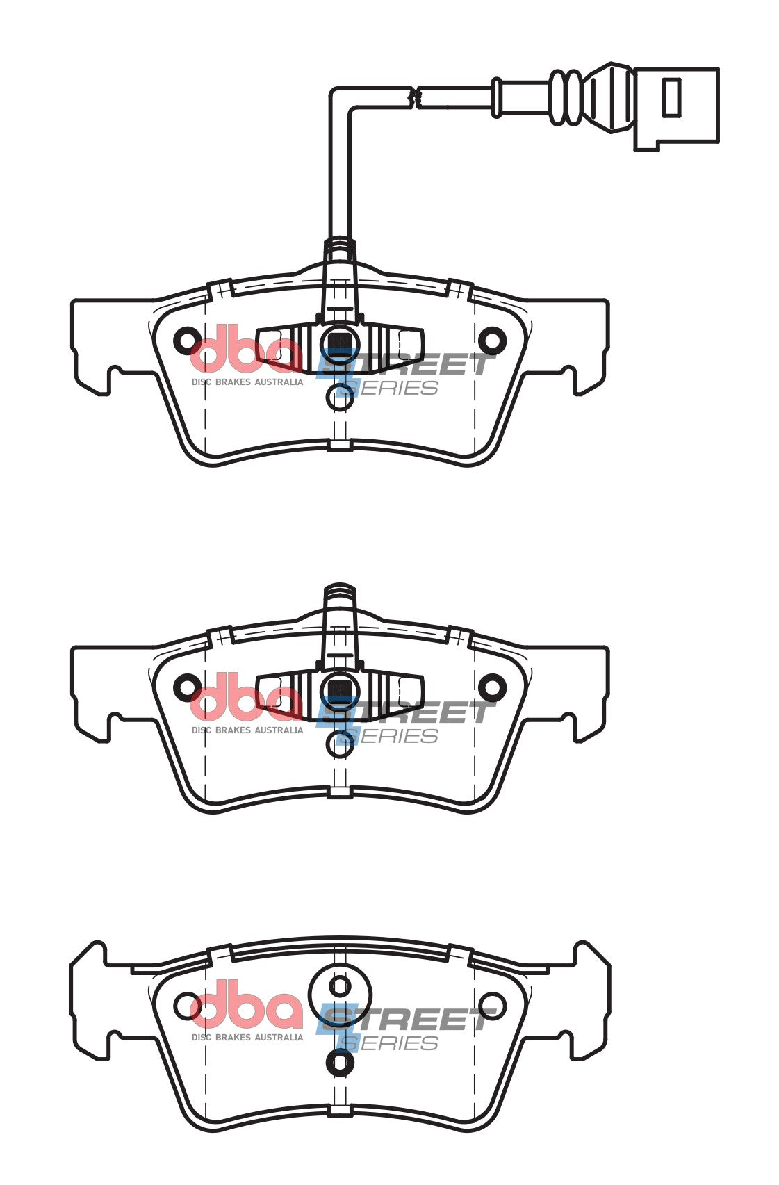 DB2201SS - DBA Street Series Brake Pads; Rear