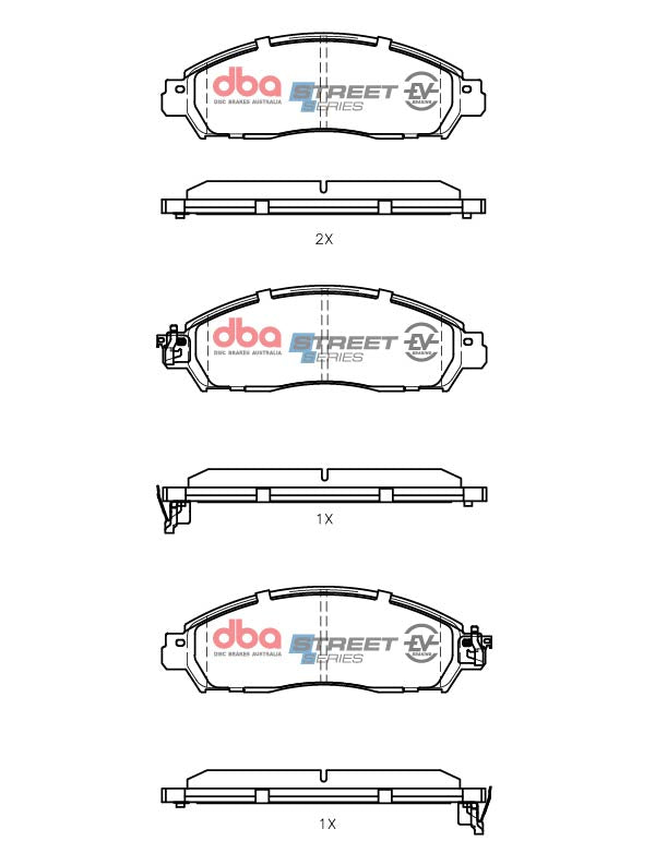 DB2374SSEV - DBA Street Series EV Brake Pads; Front