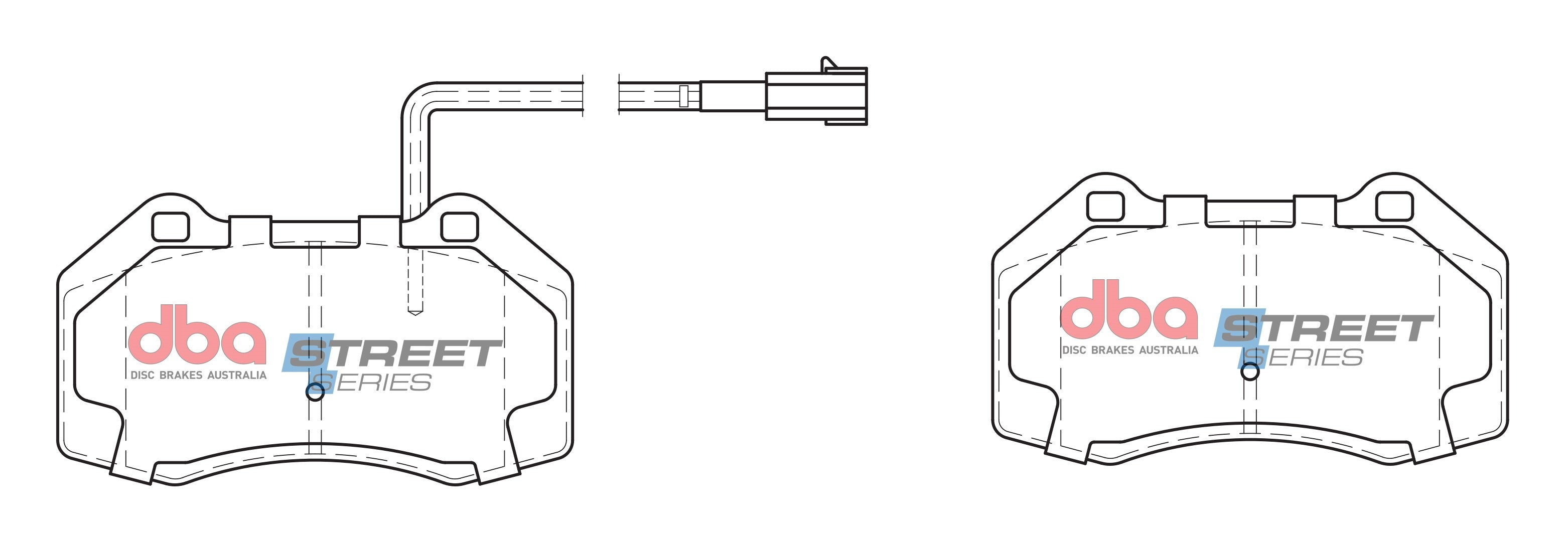 DB2386SS - DBA Street Series Brake Pads; Front