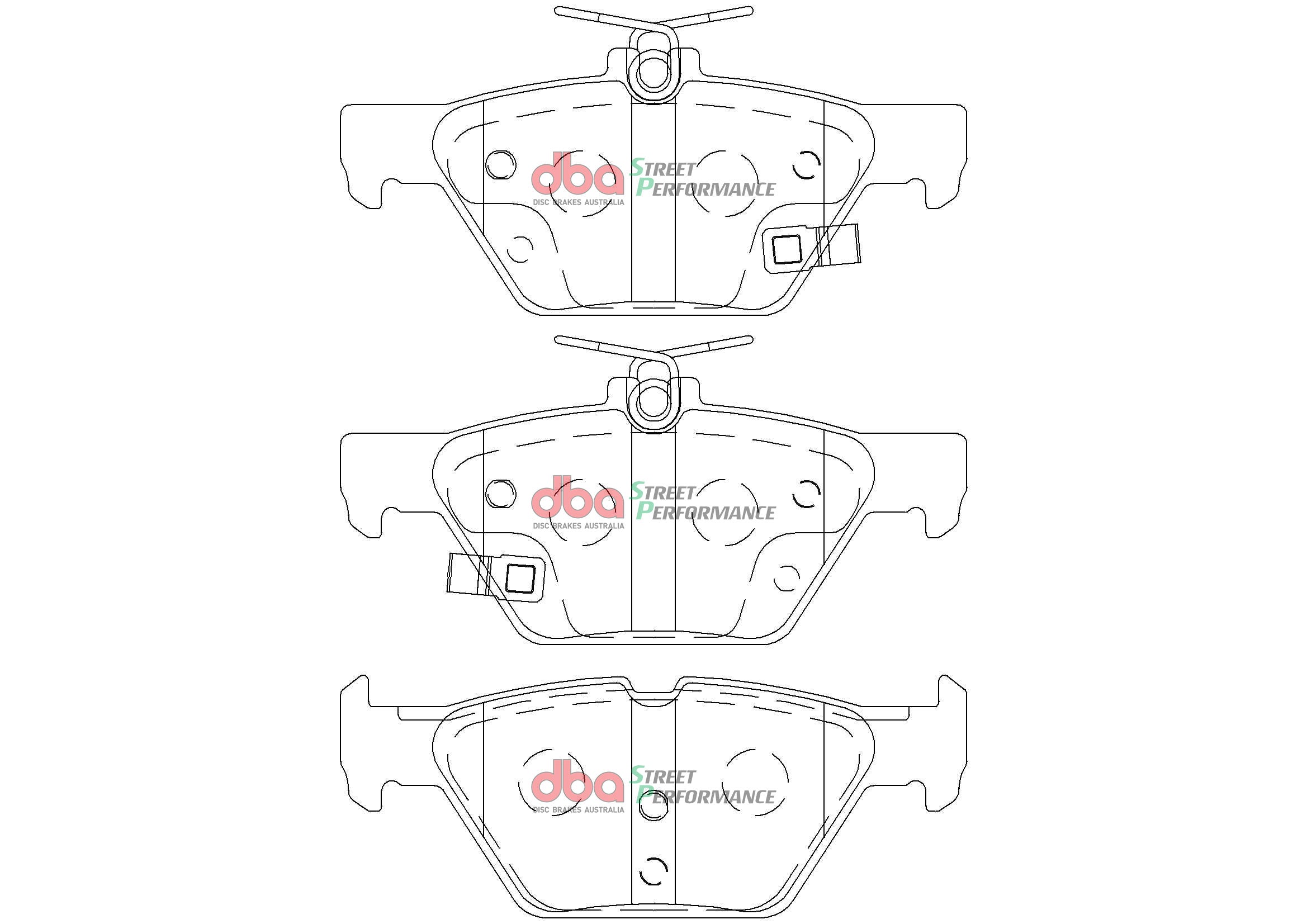 DB2398SP - DBA Street Performance Brake Pads; Rear