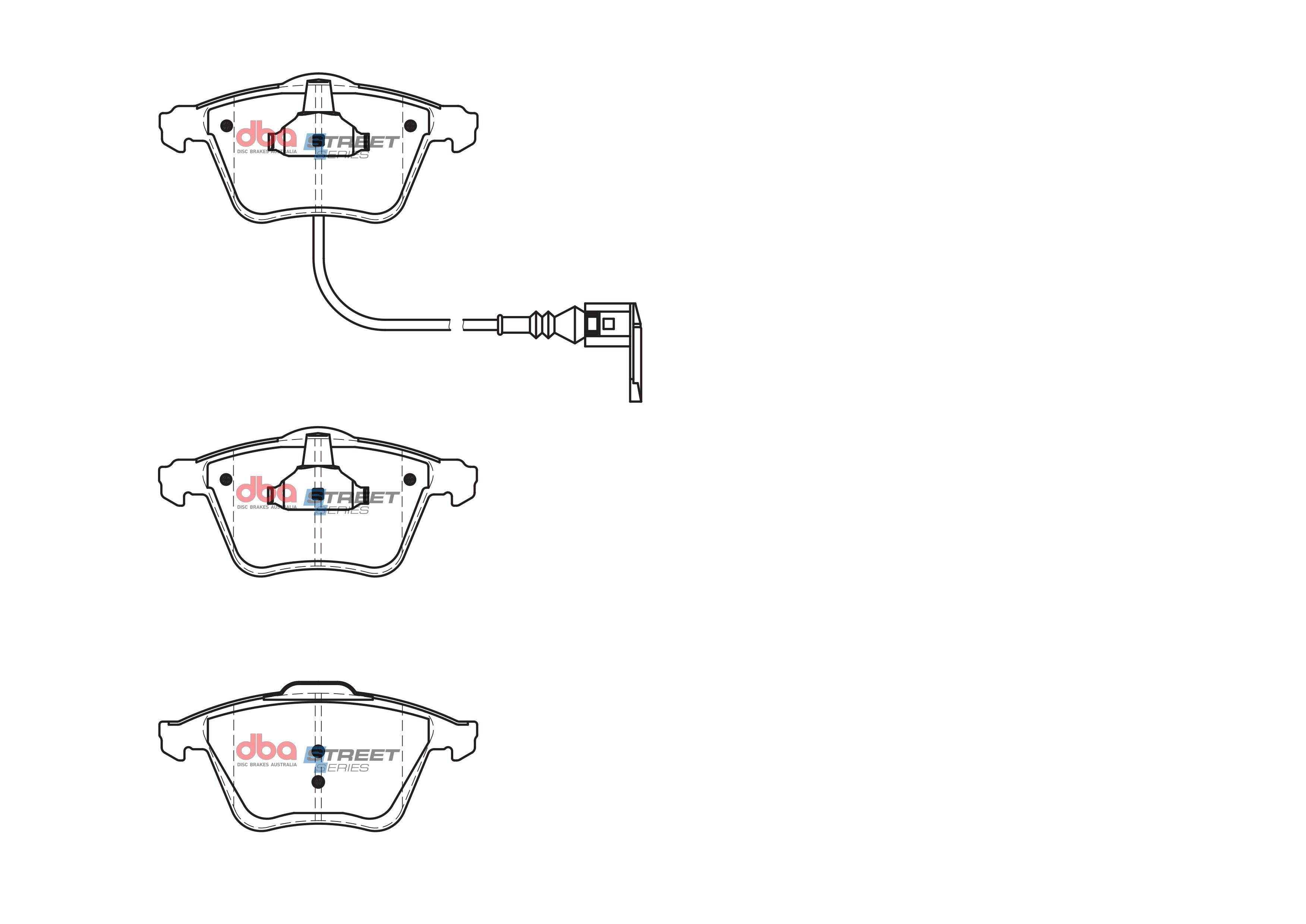 DB2402SS - DBA Street Series Brake Pads; Front