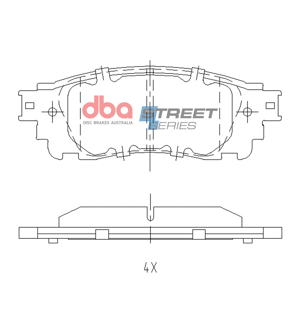 DB2419SS - DBA Street Series Brake Pads; Rear
