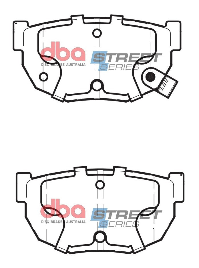 DB325SS - DBA Street Series Brake Pads; Rear