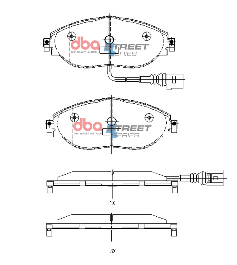DB8849SS - DBA Street Series Brake Pads; Front