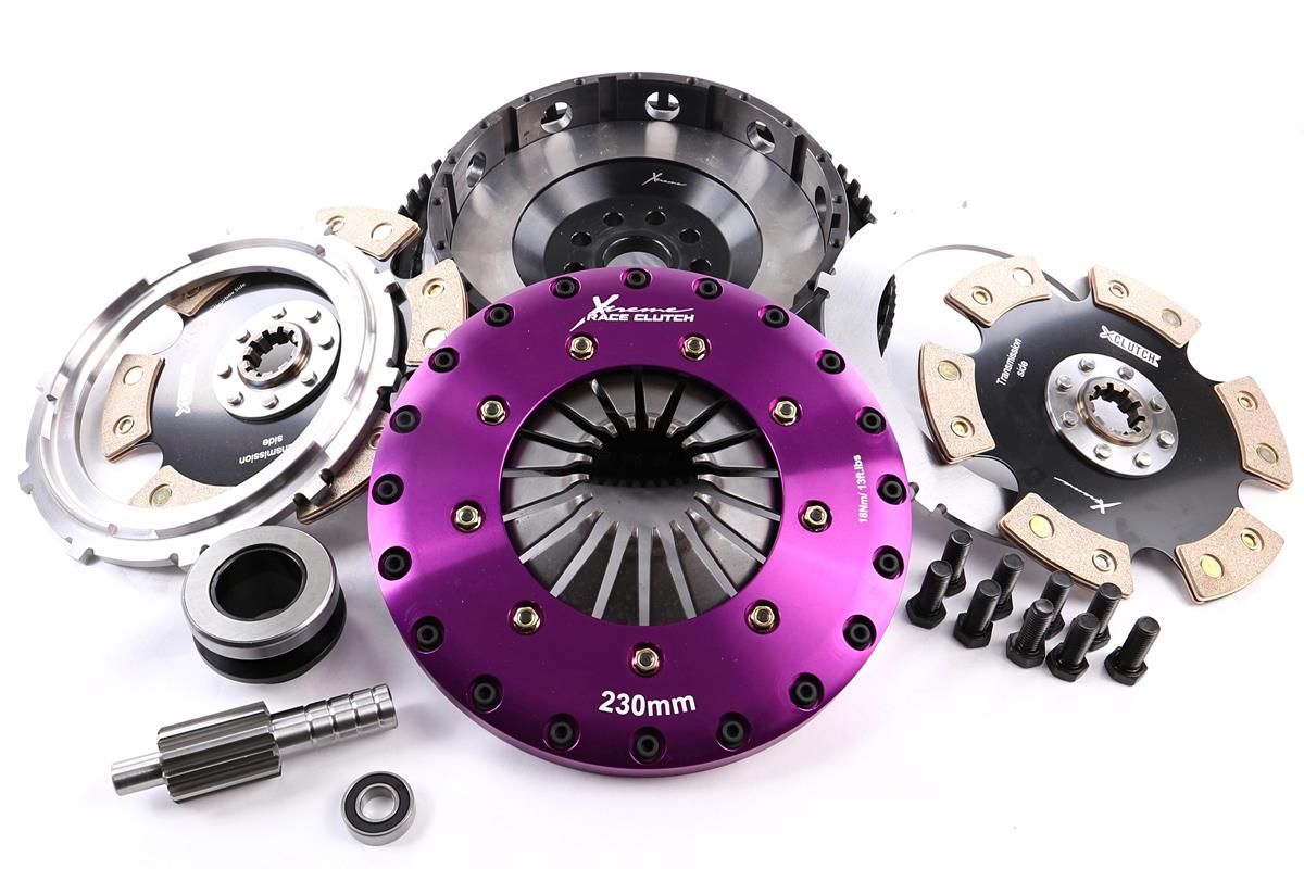 Xtreme Performance - 230mm Rigid Ceramic Twin Plate Clutch Kit Incl Flywheel 1800Nm