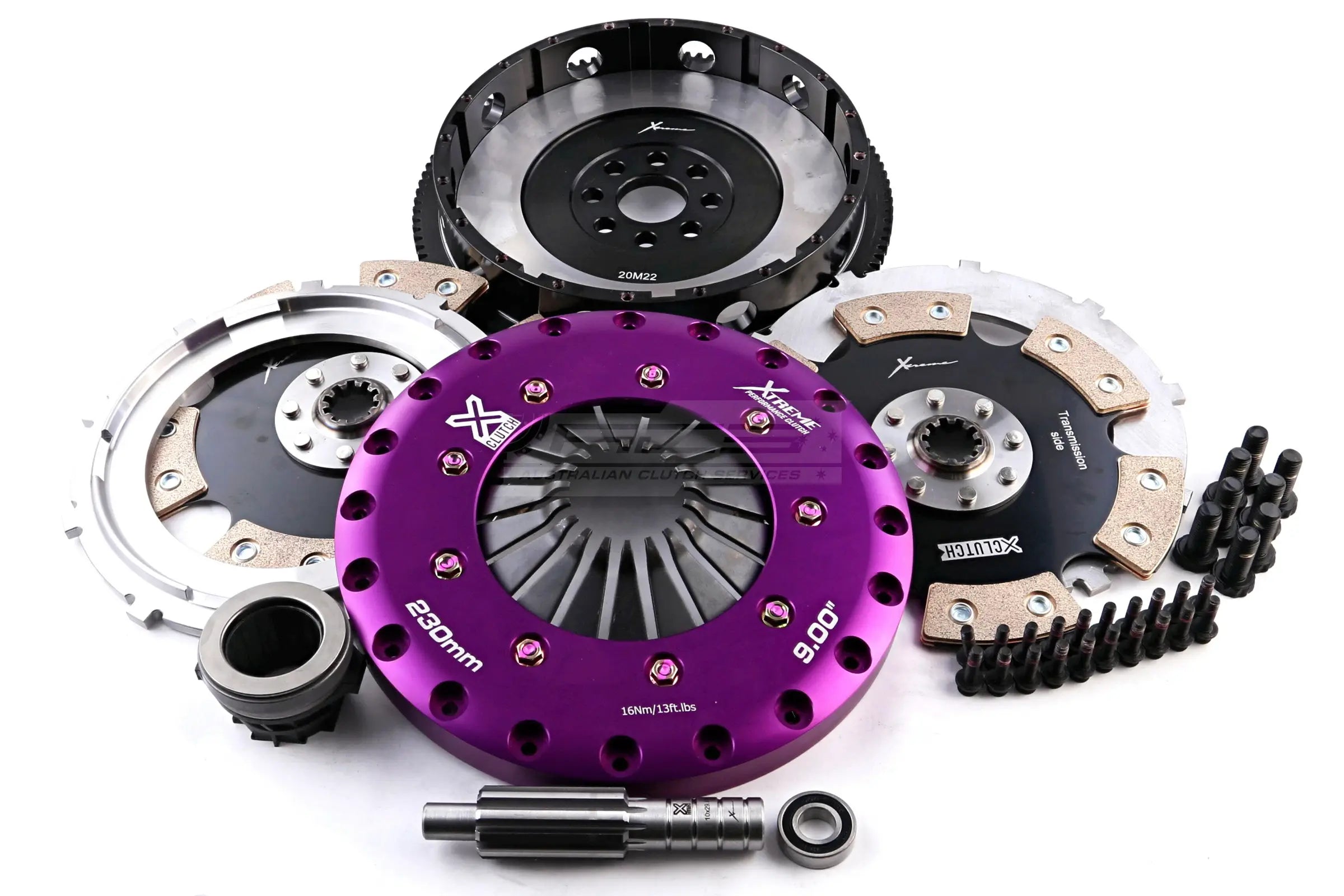 Xtreme Performance - 230mm Rigid Ceramic Twin Plate Clutch Kit Incl Flywheel 1800Nm