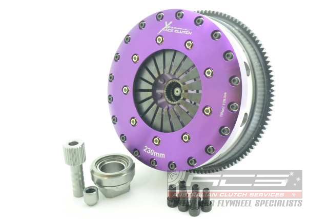 Xtreme Performance - 230mm Rigid Ceramic Twin Plate Clutch Kit Incl Flywheel 1800Nm