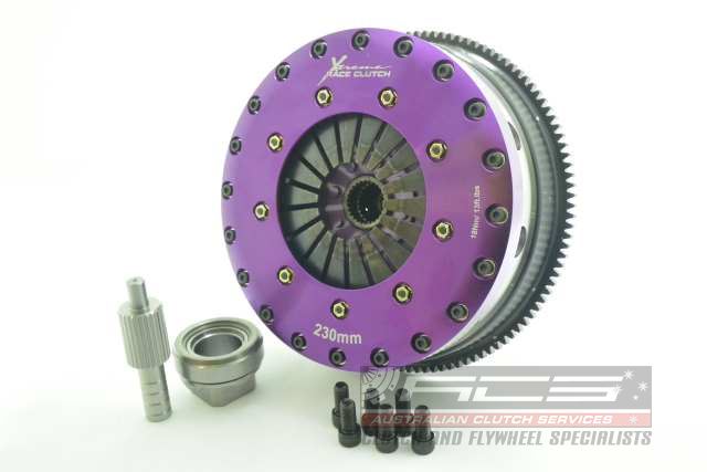 Xtreme Performance - 230mm Rigid Ceramic Twin Plate Clutch Kit Incl Flywheel 1800Nm