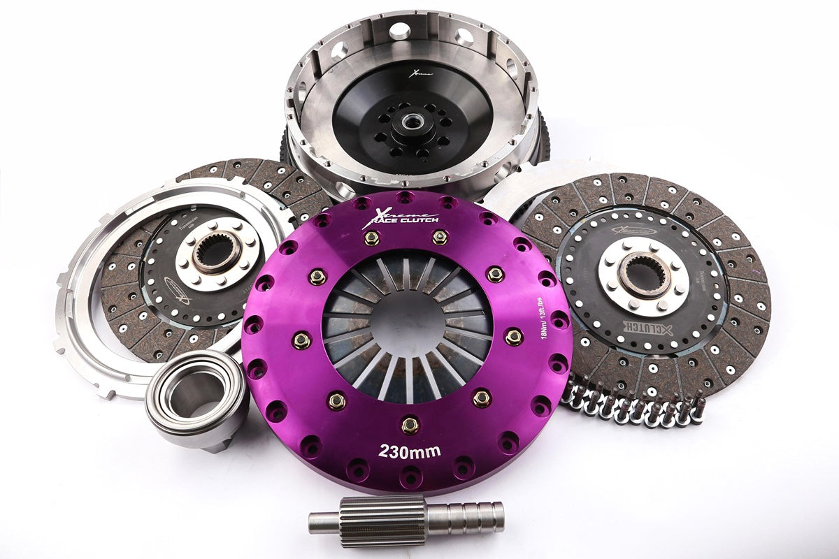 Xtreme Performance - 230mm Organic Twin Plate Clutch Kit Incl Flywheel 1200Nm