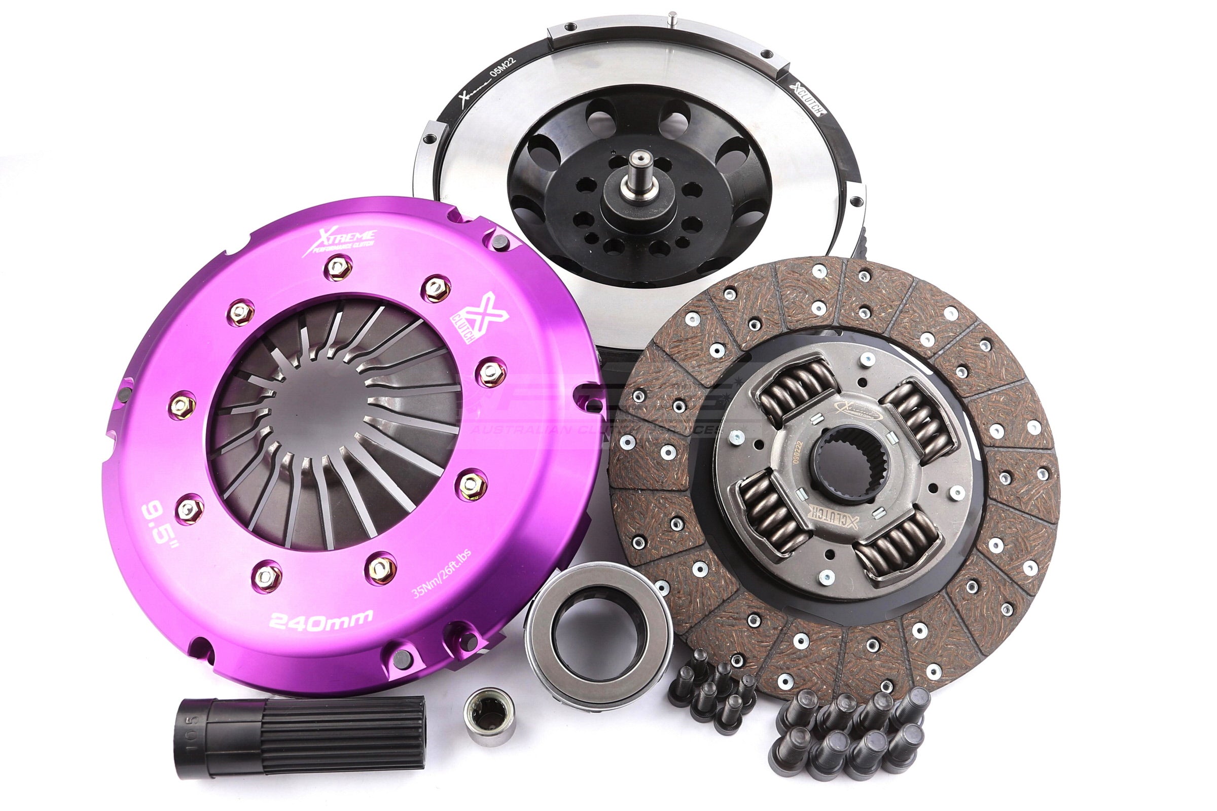 Clutch Kit - Xtreme Performance Heavy Duty Organic Incl Flywheel 600Nm  Conversion kit Dual-mass to solid flywheel
