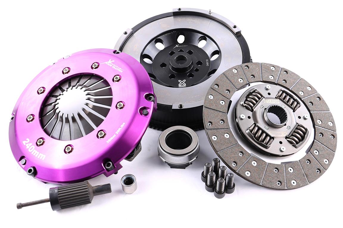 Clutch Kit - Xtreme Performance Heavy Duty Organic Incl Flywheel 600Nm  Conversion kit Dual-mass to solid flywheel