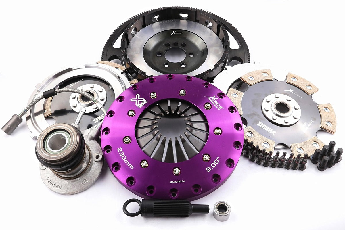 Xtreme Performance - 230mm Rigid Ceramic Twin Plate Clutch Kit Incl Flywheel & CSC 1800Nm